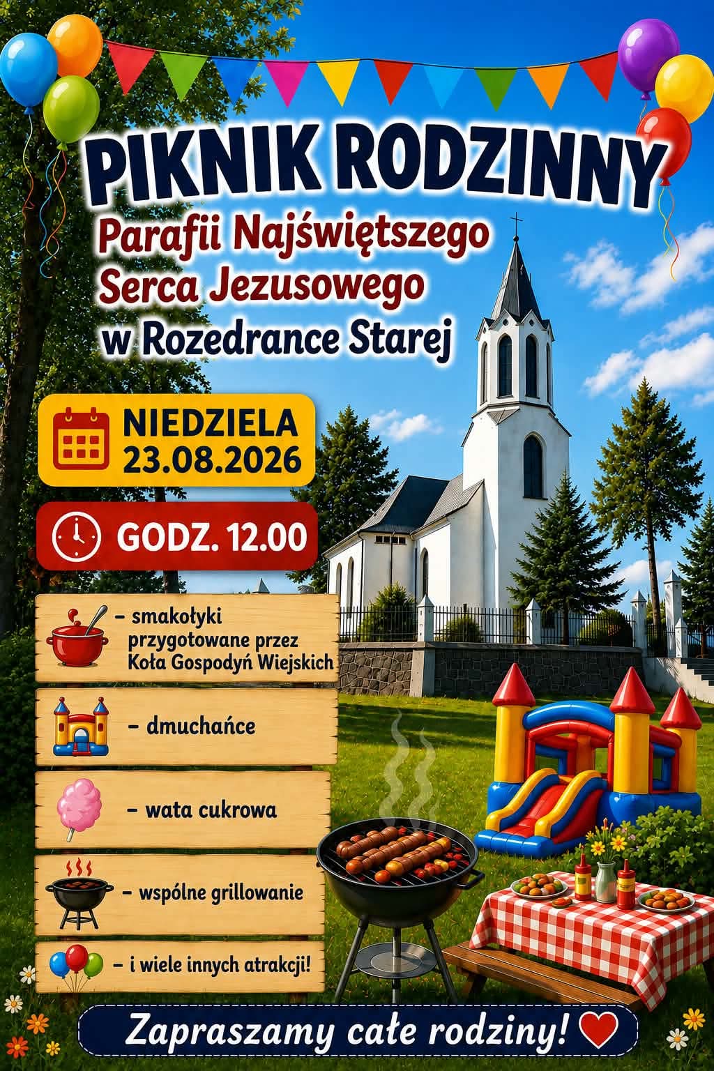Niedziela 23.08.2026 – Piknik Parafialny